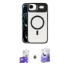 MARSİLYAN™- iPhone 17 Air Kılıf Yadigar Asil Koleksiyonu - Siyah Bilvis 5in1 5D Magic Hayalet Cam Ekran Koruyucu + Bilvis Titan Kamera Lens - GS