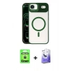 MARSİLYAN™- iPhone 17 Air Kılıf Yadigar Asil Koleksiyonu - Siyah Bilvis 5in1 5D Magic Hayalet Cam Ekran Koruyucu + Raze Metal Kamera Lens - GD