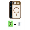 MARSİLYAN™- iPhone 17 Air Kılıf Yadigar Asil Koleksiyonu - Siyah Joko Magic 5D Cam + Raze Metal Kamera Lens - MI