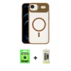 MARSİLYAN™- iPhone 17 Air Kılıf Yadigar Asil Koleksiyonu - Siyah Joko Magic 5D Hayalet Cam + Raze Metal Kamera Lens - SH