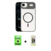 MARSİLYAN™- iPhone 17 Air Kılıf Yadigar Asil Koleksiyonu - Siyah Joko Magic 5D Hayalet Cam + Raze Metal Kamera Lens - SH