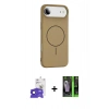 MARSİLYAN™- iPhone 17 Air Kılıf Yankı Form Serisi - Şeffaf 360 Full Body Arka Koruyucu + Bilvis Titan Kamera Lens - LT