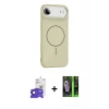 MARSİLYAN™- iPhone 17 Air Kılıf Yankı Form Serisi - Şeffaf 360 Full Body Arka Koruyucu + Bilvis Titan Kamera Lens - SH