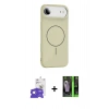 MARSİLYAN™- iPhone 17 Air Kılıf Yankı Form Serisi - Şeffaf 360 Full Body Arka Koruyucu + Bilvis Titan Kamera Lens - GS