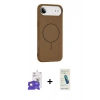 MARSİLYAN™- iPhone 17 Air Kılıf Yankı Form Serisi - Şeffaf Pasifik Cam Ekran Koruyucu + Bilvis Titan Kamera Lens - GD