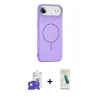 MARSİLYAN™- iPhone 17 Air Kılıf Yankı Form Serisi - Şeffaf Pasifik Cam Ekran Koruyucu + Bilvis Titan Kamera Lens - GD