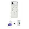 MARSİLYAN™- iPhone 17 Air Kılıf Yankı Form Serisi - Şeffaf Pasifik Cam Ekran Koruyucu + Bilvis Titan Kamera Lens - GD