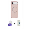 MARSİLYAN™- iPhone 17 Air Kılıf Yankı Form Serisi - Şeffaf Pasifik Cam Ekran Koruyucu + Bilvis Titan Kamera Lens - GD