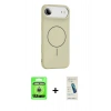 MARSİLYAN™- iPhone 17 Air Kılıf Yankı Form Serisi - Şeffaf Pasifik Cam Ekran Koruyucu + Raze Metal Kamera Lens - GS