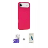 MARSİLYAN™- iPhone 17 Air Kılıf Yankı Form Serisi - Şeffaf Pasifik Cam Ekran Koruyucu + Bilvis Titan Kamera Lens - SH