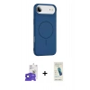 MARSİLYAN™- iPhone 17 Air Kılıf Yankı Form Serisi - Şeffaf Pasifik Cam Ekran Koruyucu + Bilvis Titan Kamera Lens - SH