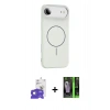 MARSİLYAN™- iPhone 17 Air Kılıf Yankı Form Serisi - Siyah 360 Mat Full Body Arka Koruyucu + Bilvis Titan Kamera Lens - GD