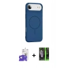 MARSİLYAN™- iPhone 17 Air Kılıf Yankı Form Serisi - Siyah 360 Mat Full Body Arka Koruyucu + Bilvis Titan Kamera Lens - GD