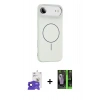 MARSİLYAN™- iPhone 17 Air Kılıf Yankı Form Serisi - Siyah 360 Mat Full Body Arka Koruyucu + Bilvis Titan Kamera Lens - LT