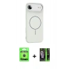 MARSİLYAN™- iPhone 17 Air Kılıf Yankı Form Serisi - Siyah 360 Mat Full Body Arka Koruyucu + Raze Metal Kamera Lens - MI