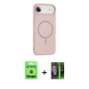 MARSİLYAN™- iPhone 17 Air Kılıf Yankı Form Serisi - Siyah 360 Mat Full Body Arka Koruyucu + Raze Metal Kamera Lens - MI