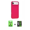 MARSİLYAN™- iPhone 17 Air Kılıf Yankı Form Serisi - Siyah 360 Mat Full Body Arka Koruyucu + Raze Metal Kamera Lens - MI