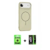 MARSİLYAN™- iPhone 17 Air Kılıf Yankı Form Serisi - Siyah 360 Mat Full Body Arka Koruyucu + Raze Metal Kamera Lens - SH