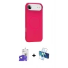 MARSİLYAN™- iPhone 17 Air Kılıf Yankı Form Serisi - Siyah 3D Antistatik Cam Ekran Koruyucu + Bilvis Titan Kamera Lens - SH