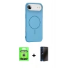 MARSİLYAN™- iPhone 17 Air Kılıf Yankı Form Serisi - Siyah 3D Antistatik Hayalet Cam Ekran Koruyucu + Raze Metal Kamera Lens - GS