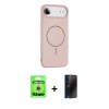 MARSİLYAN™- iPhone 17 Air Kılıf Yankı Form Serisi - Siyah 3D Antistatik Hayalet Cam Ekran Koruyucu + Raze Metal Kamera Lens - GS