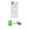 MARSİLYAN™- iPhone 17 Air Kılıf Yankı Form Serisi - Siyah 3D Antistatik Seramik Nano Ekran Koruyucu + Raze Metal Kamera Lens - GD