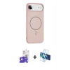 MARSİLYAN™- iPhone 17 Air Kılıf Yankı Form Serisi - Siyah 3D Antistatik Seramik Nano Ekran Koruyucu + Bilvis Titan Kamera Lens - GD