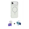MARSİLYAN™- iPhone 17 Air Kılıf Yankı Form Serisi - Siyah 3D Antistatik Seramik Nano Ekran Koruyucu + Bilvis Titan Kamera Lens - GD