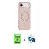 MARSİLYAN™- iPhone 17 Air Kılıf Yankı Form Serisi - Siyah 3D Antistatik Seramik Nano Ekran Koruyucu + Raze Metal Kamera Lens - GD