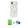 MARSİLYAN™- iPhone 17 Air Kılıf Yankı Form Serisi - Siyah 3D Antistatik Seramik Nano Ekran Koruyucu + Raze Metal Kamera Lens - GS