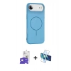 MARSİLYAN™- iPhone 17 Air Kılıf Yankı Form Serisi - Siyah 3D Antistatik Seramik Nano Ekran Koruyucu + Bilvis Titan Kamera Lens - GS