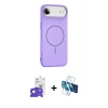 MARSİLYAN™- iPhone 17 Air Kılıf Yankı Form Serisi - Siyah 3D Antistatik Seramik Nano Ekran Koruyucu + Bilvis Titan Kamera Lens - GS
