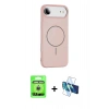 MARSİLYAN™- iPhone 17 Air Kılıf Yankı Form Serisi - Siyah 3D Antistatik Seramik Nano Ekran Koruyucu + Raze Metal Kamera Lens - GS