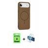 MARSİLYAN™- iPhone 17 Air Kılıf Yankı Form Serisi - Siyah 3D Antistatik Seramik Nano Ekran Koruyucu + Raze Metal Kamera Lens - GS