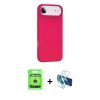 MARSİLYAN™- iPhone 17 Air Kılıf Yankı Form Serisi - Siyah 3D Antistatik Seramik Nano Ekran Koruyucu + Raze Metal Kamera Lens - GS