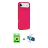 MARSİLYAN™- iPhone 17 Air Kılıf Yankı Form Serisi - Siyah 3D Antistatik Seramik Nano Ekran Koruyucu + Raze Metal Kamera Lens - SH