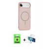 MARSİLYAN™- iPhone 17 Air Kılıf Yankı Form Serisi - Siyah 3D Antistatik Seramik Nano Ekran Koruyucu + Raze Metal Kamera Lens - SH