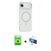 MARSİLYAN™- iPhone 17 Air Kılıf Yankı Form Serisi - Siyah 3D Antistatik Seramik Nano Ekran Koruyucu + Raze Metal Kamera Lens - SH