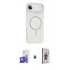 MARSİLYAN™- iPhone 17 Air Kılıf Yankı Form Serisi - Siyah Bilvis 3D Cam Ekran Koruyucu + Bilvis Titan Kamera Lens - GS