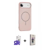 MARSİLYAN™- iPhone 17 Air Kılıf Yankı Form Serisi - Siyah Bilvis 3D Cam Ekran Koruyucu + Bilvis Titan Kamera Lens - GS