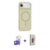 MARSİLYAN™- iPhone 17 Air Kılıf Yankı Form Serisi - Siyah Bilvis 3D Cam Ekran Koruyucu + Bilvis Titan Kamera Lens - GS