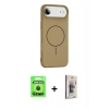 MARSİLYAN™- iPhone 17 Air Kılıf Yankı Form Serisi - Siyah Bilvis 3D Cam Ekran Koruyucu + Raze Metal Kamera Lens - SH