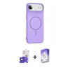 MARSİLYAN™- iPhone 17 Air Kılıf Yankı Form Serisi - Siyah Bilvis 5in1 3D Magic Cam Ekran Koruyucu + Bilvis Titan Kamera Lens - SH