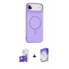 MARSİLYAN™- iPhone 17 Air Kılıf Yankı Form Serisi - Siyah Bilvis 5in1 3D Magic Cam Ekran Koruyucu + Bilvis Titan Kamera Lens - GD