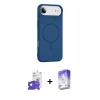 MARSİLYAN™- iPhone 17 Air Kılıf Yankı Form Serisi - Siyah Bilvis 5in1 3D Magic Cam Ekran Koruyucu + Bilvis Titan Kamera Lens - GD