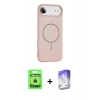 MARSİLYAN™- iPhone 17 Air Kılıf Yankı Form Serisi - Siyah Bilvis 5in1 3D Magic Cam Ekran Koruyucu + Gold Raze Metal Kamera Lens
