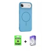 MARSİLYAN™- iPhone 17 Air Kılıf Yankı Form Serisi - Siyah Bilvis 5in1 3D Magic Cam Ekran Koruyucu + Gold Raze Metal Kamera Lens