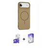 MARSİLYAN™- iPhone 17 Air Kılıf Yankı Form Serisi - Siyah Bilvis 5in1 3D Magic Cam Ekran Koruyucu + Bilvis Titan Kamera Lens - GS