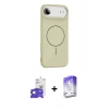 MARSİLYAN™- iPhone 17 Air Kılıf Yankı Form Serisi - Siyah Bilvis 5in1 3D Magic Cam Ekran Koruyucu + Bilvis Titan Kamera Lens - GS