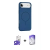 MARSİLYAN™- iPhone 17 Air Kılıf Yankı Form Serisi - Siyah Bilvis 5in1 3D Magic Cam Ekran Koruyucu + Bilvis Titan Kamera Lens - GS